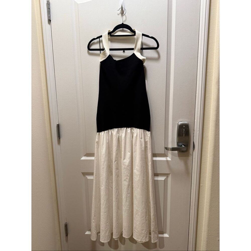 Line & Dot Women's Kohl Mixed-Media Halter-Neck Dress S NWT - Picture 5 of 8